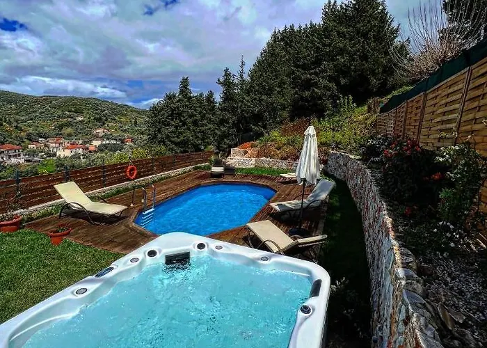 Ampelos Cretan Villa - Private Pool & Heated Ozone Jacuzzi