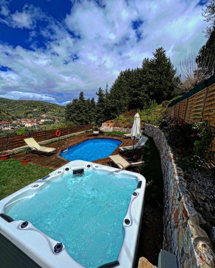 Ampelos Cretan - Private Pool & Heated Ozone Jacuzzi Villa Yerolakkos